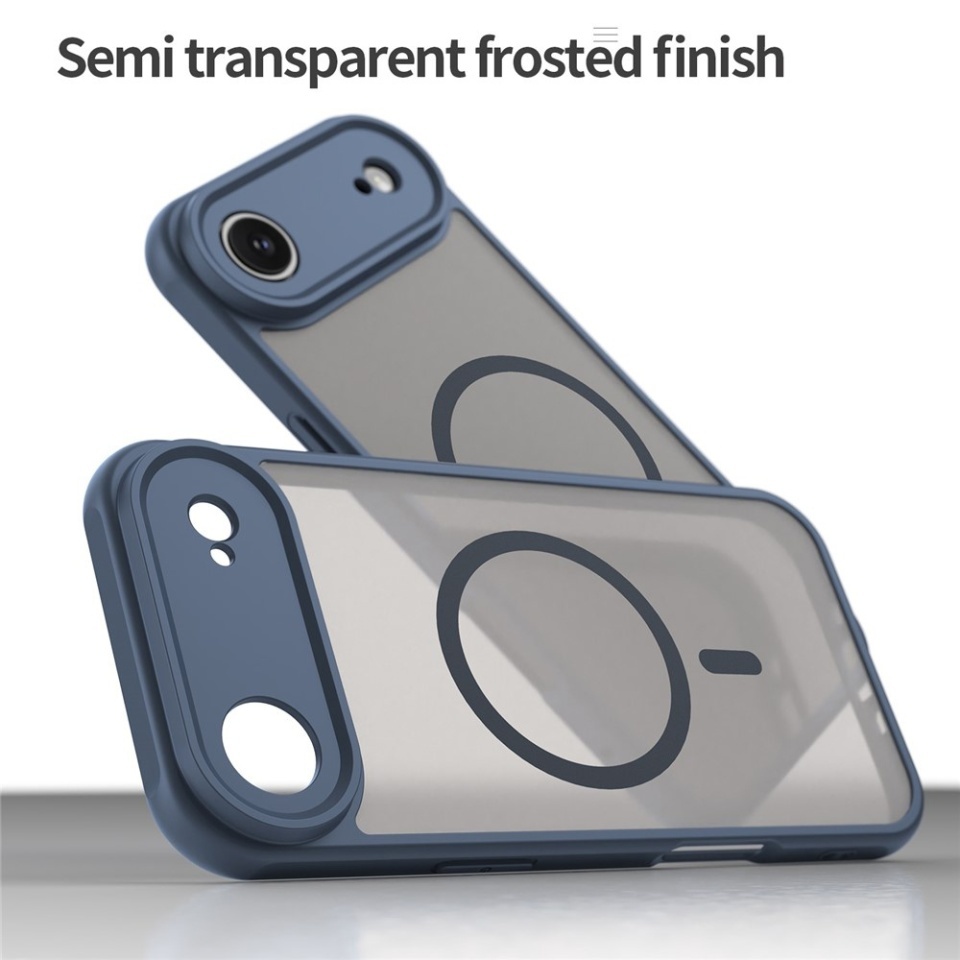 Husa pentru iPhone Air, SKYDDAR INNOVATION, HaloFrost MagSafe II, Antisoc, set cu sticker, Bleumarin - 3 | YEO