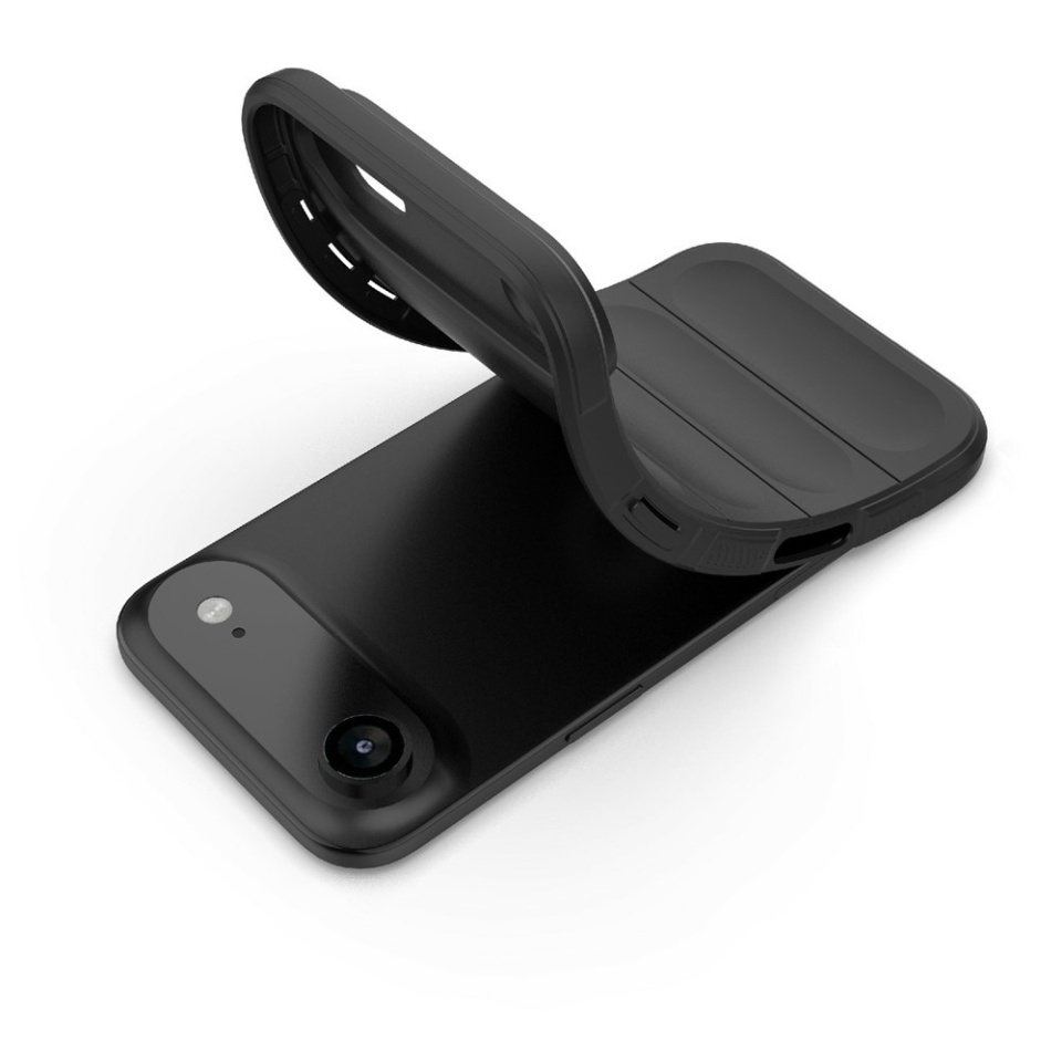 Husa pentru iPhone Air, SKYDDAR INNOVATION, Magic Shield, din Silicon Mat, set cu sticker, Negru - 2 | YEO