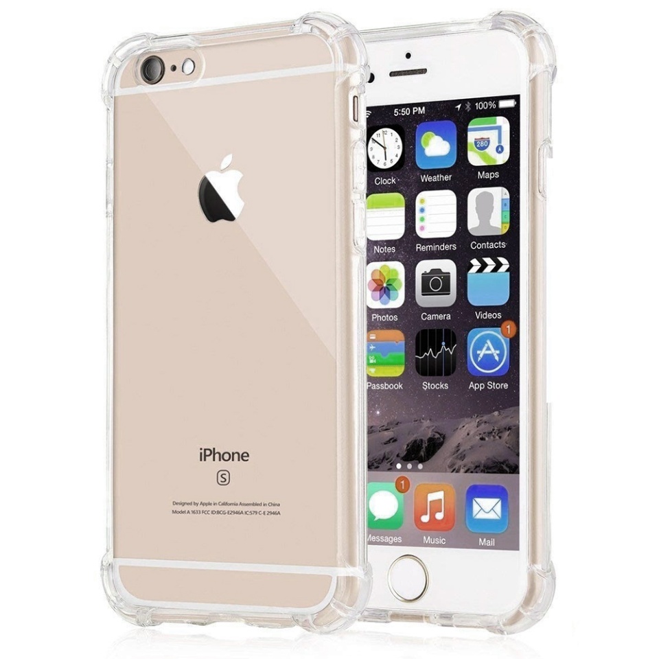Husa pentru iPhone SE 2, SE 2020 / 7 / 8 / SE 3, SE 2022 , SKYDDAR INNOVATION, Shockproof Clear din Silicon Slim, Transparenta, set cu sticker