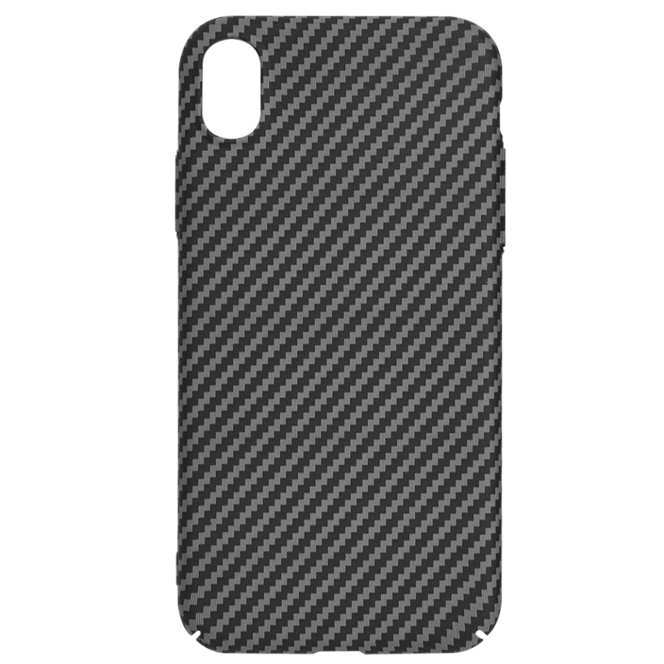 Husa pentru iPhone XR, Finisaj Premium cu Textura de Carbon, Design Elegant, SKDR CarbonFlex - Negru - 3 | YEO