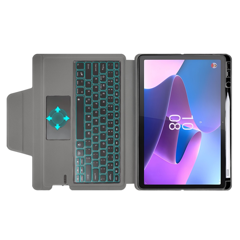 Husa pentru Lenovo Tab P11 Pro Gen 2 11.2 cu Tastatura Bluetooth si Protectie 360°, SKDR TabTop Pro - Negru - 2 | YEO