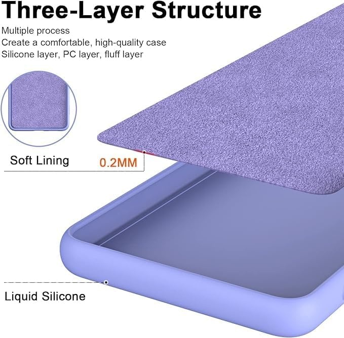 Husa pentru Motorola Edge 50 Fusion din Silicon Catifelat, Protectie Premium, Skyddar SoftElegance - Violet - 2 | YEO