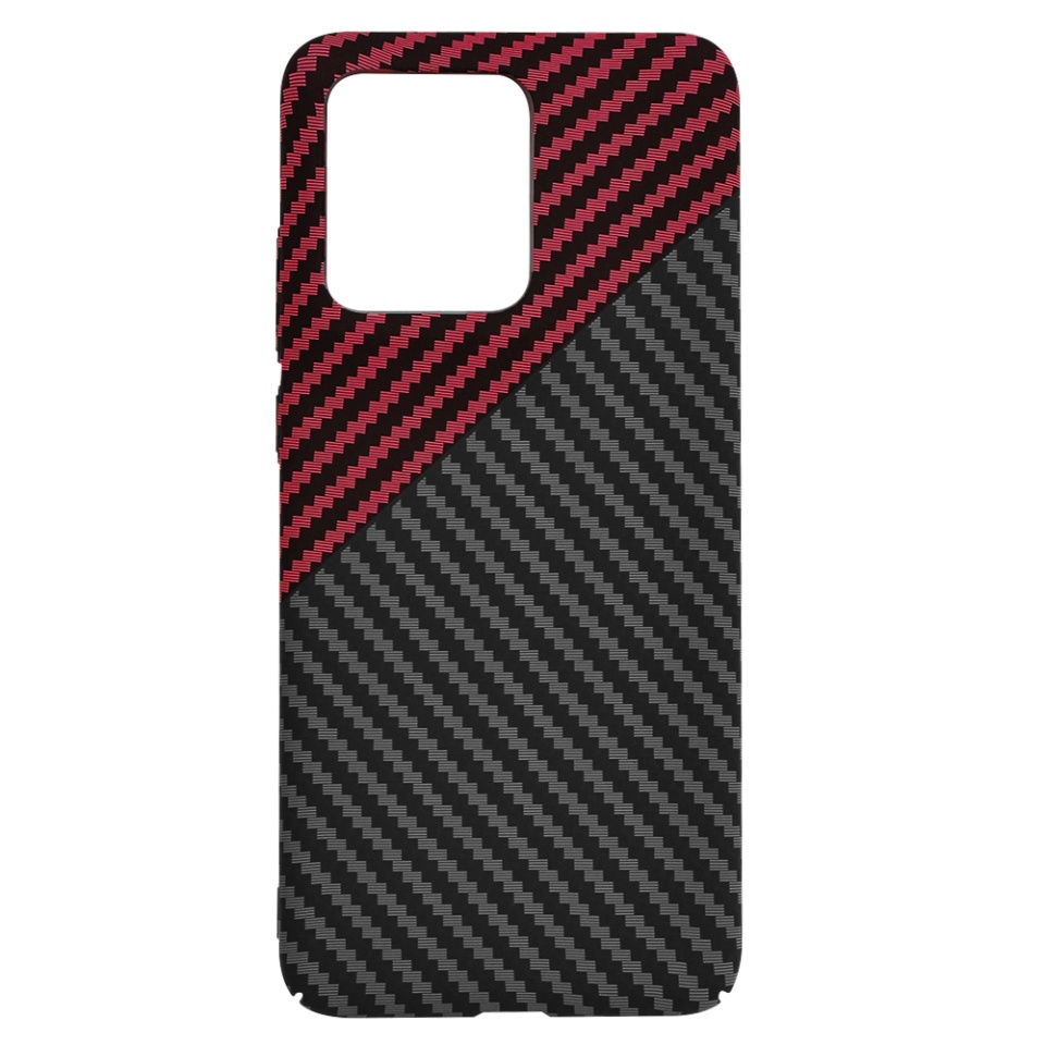 Husa pentru Motorola Edge 50 Neo, Finisaj Premium cu Textura de Carbon, Design Elegant, SKDR CarbonFlex - Rosu inchis - 3 | YEO
