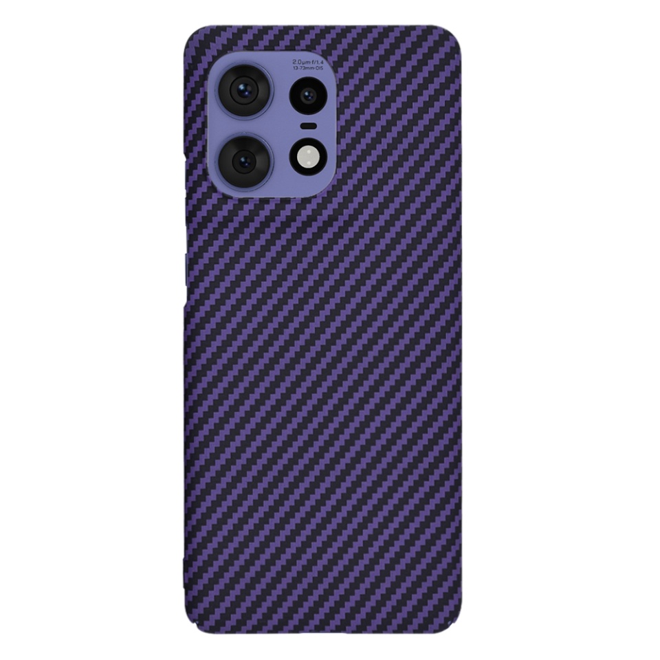 Husa pentru Motorola Edge 50 Pro, Finisaj Premium cu Textura de Carbon, Design Elegant, SKDR CarbonFlex - Mov - 2 | YEO