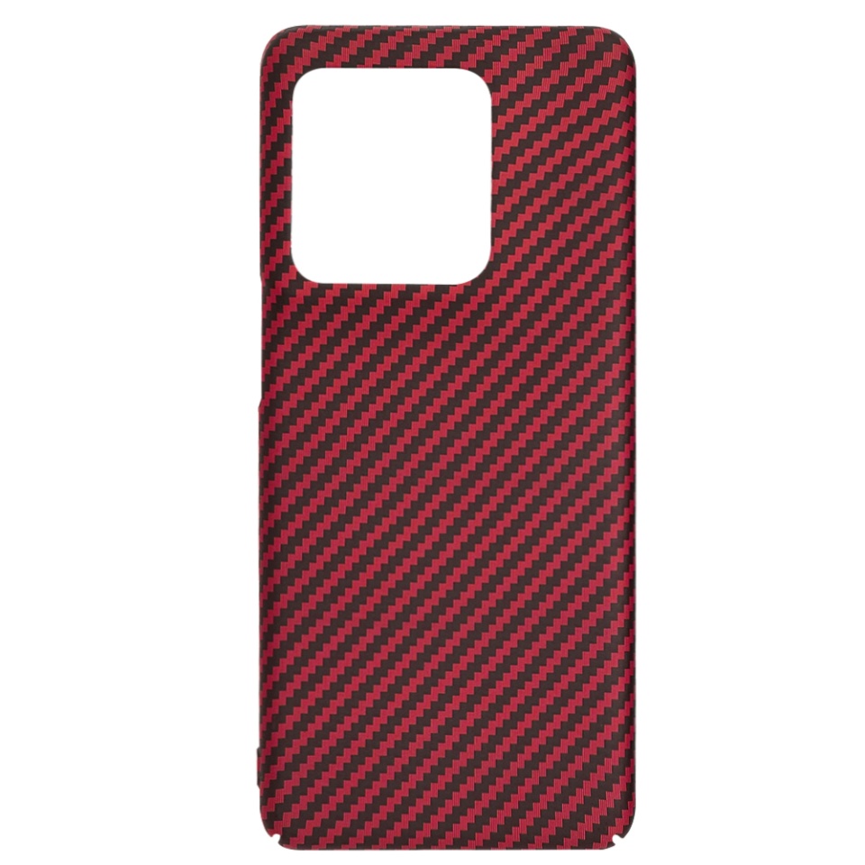 Husa pentru Motorola Edge 50 Ultra, Finisaj Premium cu Textura de Carbon, Design Elegant, SKDR CarbonFlex - Rosu - 3 | YEO