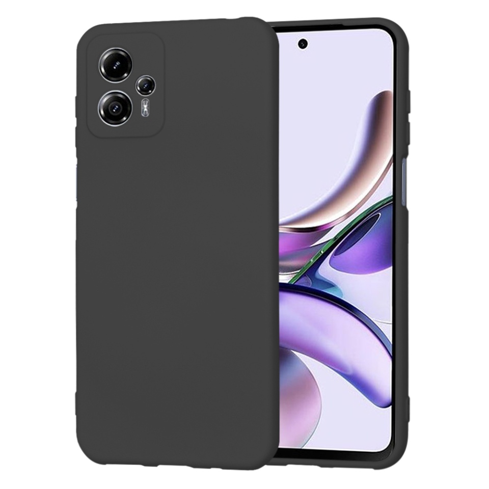 Husa pentru Motorola Moto G13 din Silicon Catifelat, Protectie Premium, Skyddar SoftElegance - Negru