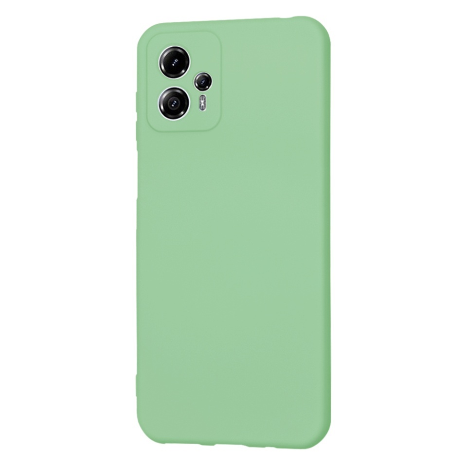 Husa pentru Motorola Moto G13, SKYDDAR INNOVATION, din Silicon Catifelat, SoftElegance, set cu sticker, Verde deschis - 2 | YEO
