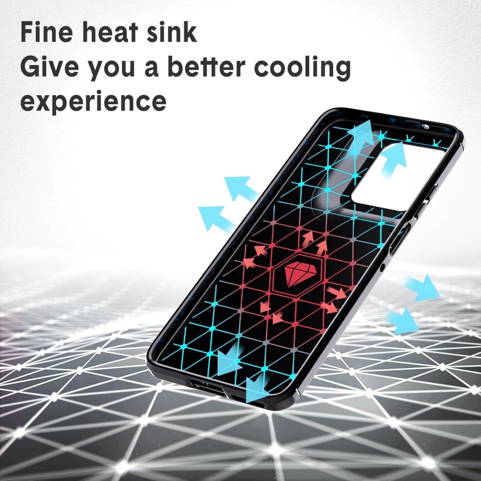 Husa pentru Motorola Moto G15 / Moto G15 Power din Silicon Premium, Slim, cu textura Fibra Carbon - Negru - 1 | YEO