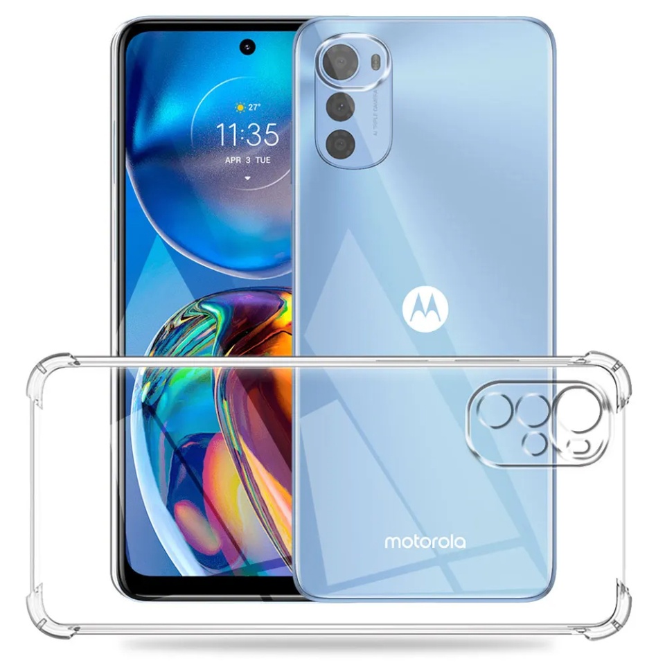 Husa pentru Motorola Moto G22 / Moto E32 / Moto E32s , SKYDDAR INNOVATION, Shockproof Clear din Silicon Slim, Transparenta, set cu sticker - 1 | YEO