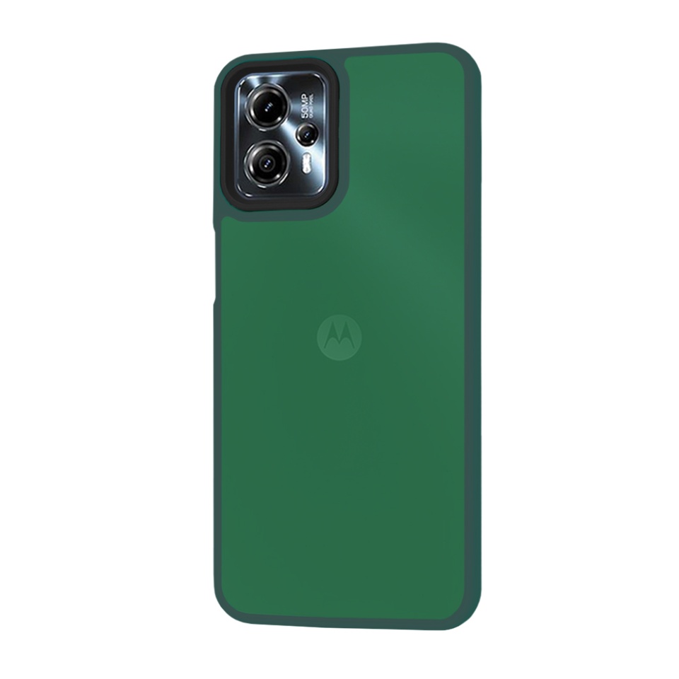 Husa pentru Motorola Moto G23 / Moto G13, ce Absoarbe Cele mai Aspre Socuri, Skyddar Frosted - Verde inchis - 1 | YEO