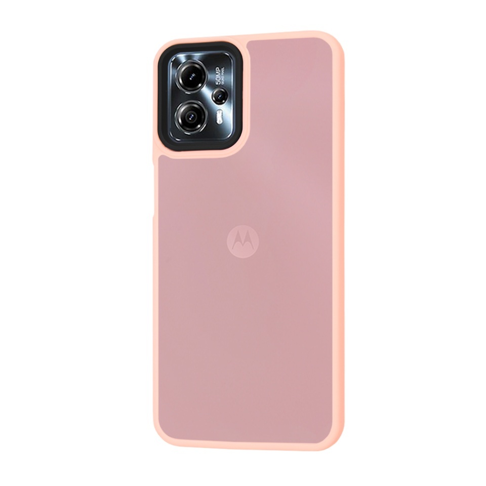 Husa pentru Motorola Moto G23 / Moto G13, SKYDDAR INNOVATION, HaloFrost, AntiSoc, set cu sticker, Roz - 1 | YEO
