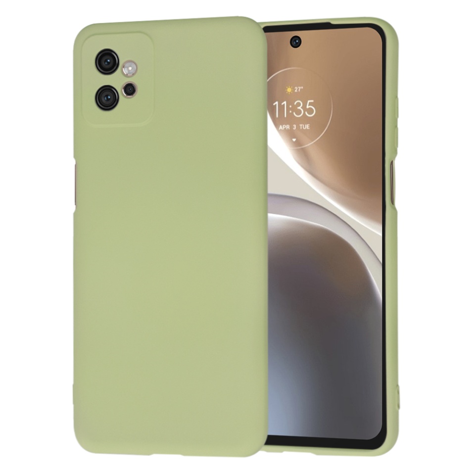 Husa pentru Motorola Moto G32 din Silicon Catifelat, Protectie Premium, Skyddar SoftElegance - Verde