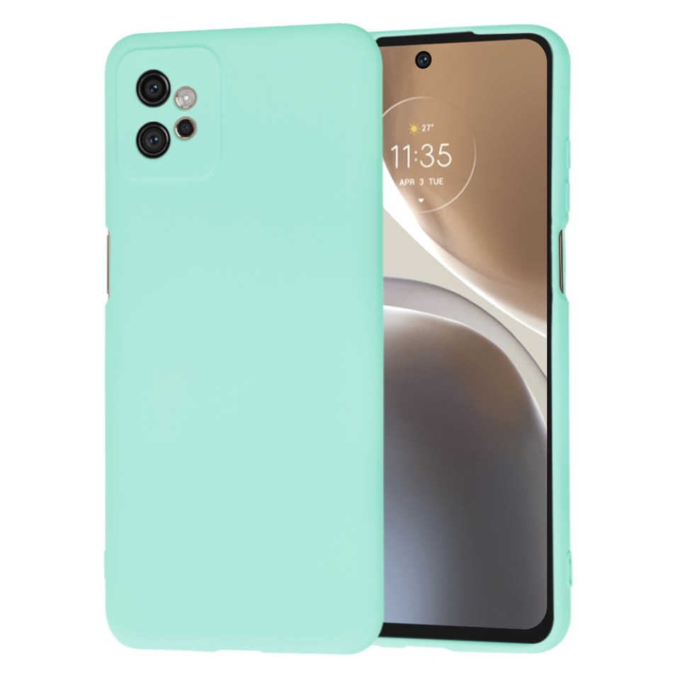 Husa pentru Motorola Moto G32 din Silicon Catifelat, Protectie Premium, Skyddar SoftElegance - Turcoaz