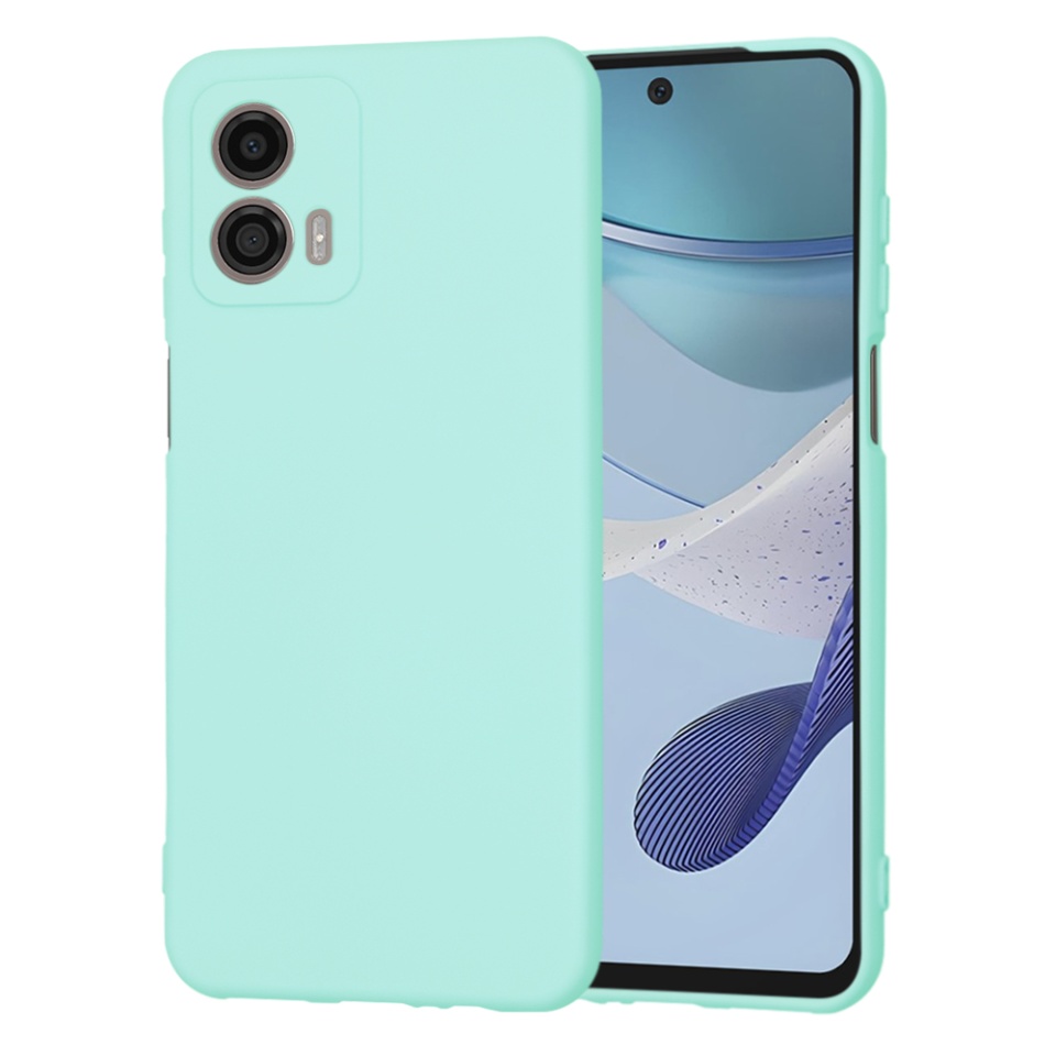 Husa pentru Motorola Moto G53 din Silicon Catifelat, Protectie Premium, Skyddar SoftElegance - Turcoaz