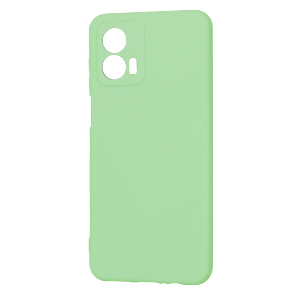 Husa pentru Motorola Moto G53, SKYDDAR INNOVATION, din Silicon Catifelat, SoftElegance, set cu sticker, Verde deschis - 3 | YEO