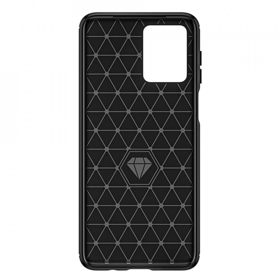 Husa pentru Motorola Moto G54 din silicon, Slim, cu textura Fibra Carbon - Negru - 3 | YEO
