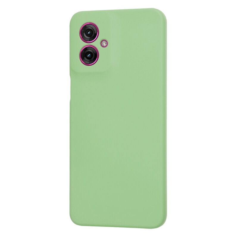 Husa pentru Motorola Moto G55 din Silicon Catifelat, Protectie Premium, Skyddar SoftElegance - Verde deschis - 2 | YEO