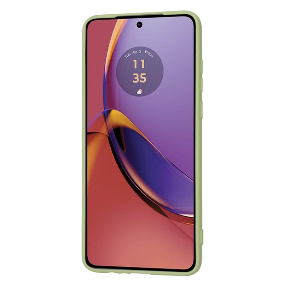 Husa pentru Motorola Moto G84, SKYDDAR INNOVATION, din Silicon Catifelat, SoftElegance, set cu sticker, Verde - 1 | YEO