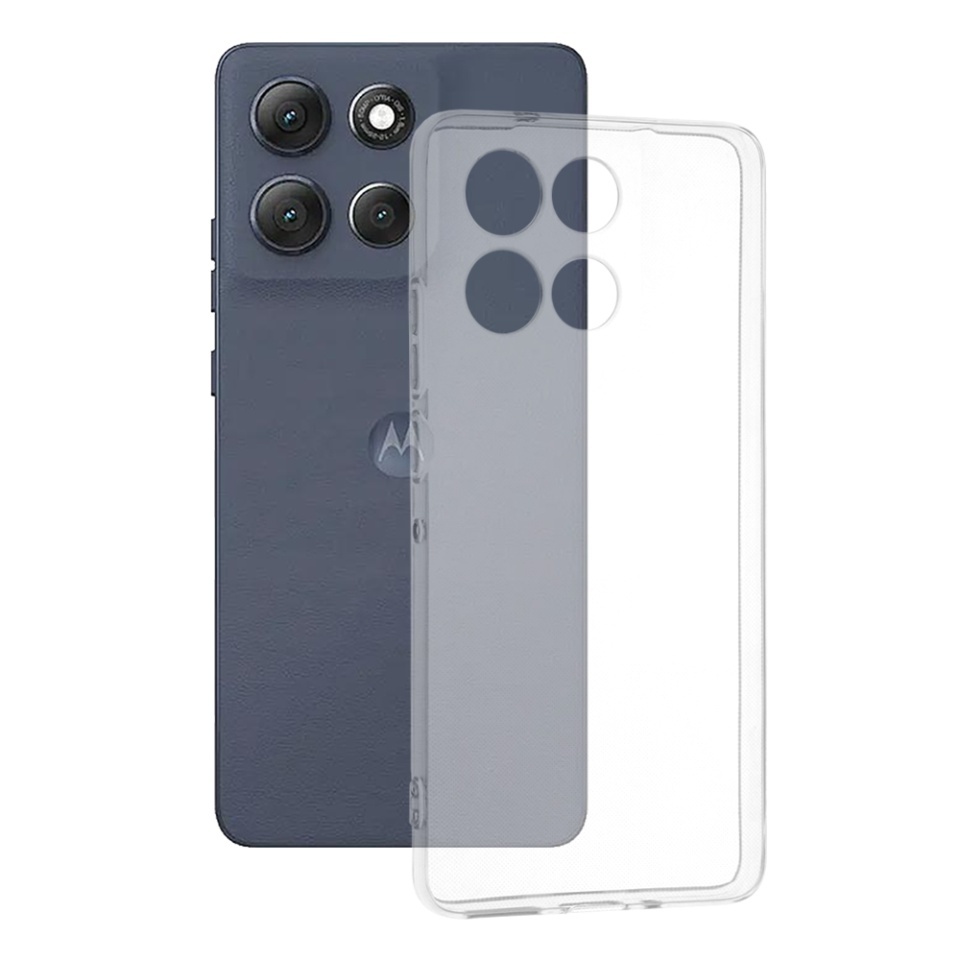 Husa pentru Motorola Moto G86 Power, SKYDDAR INNOVATION, ClearGuard, din silicon transparent, set cu sticker, Transparenta