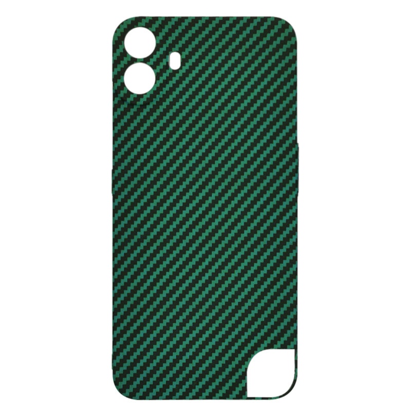 Husa pentru Nothing CMF Phone 1, Finisaj Premium cu Textura de Carbon, Design Elegant, SKDR CarbonFlex - Verde - 3 | YEO