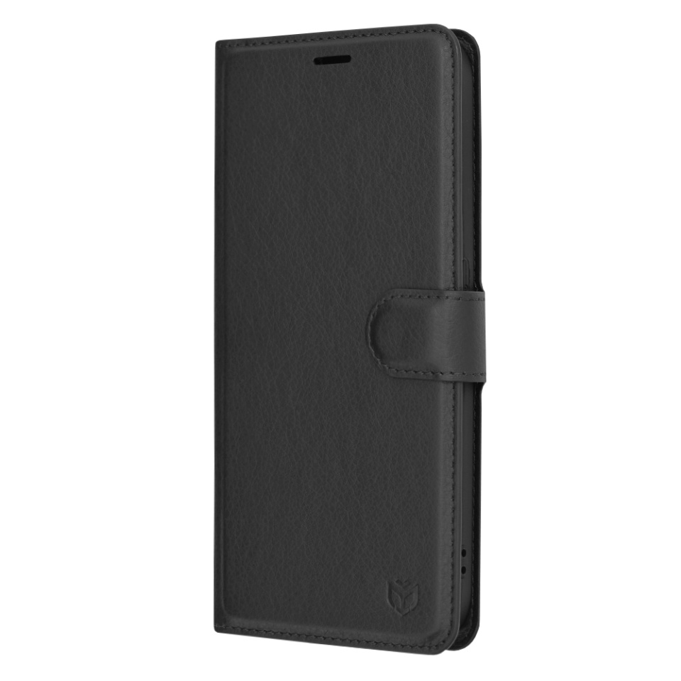 Husa pentru Nothing Phone (2a) / Phone (2a) Plus, SKYDDAR INNOVATION, Leather Folio tip Carte, cu Portofel Interior, Finisaje Premium, set cu sticker, Negru - 3 | YEO
