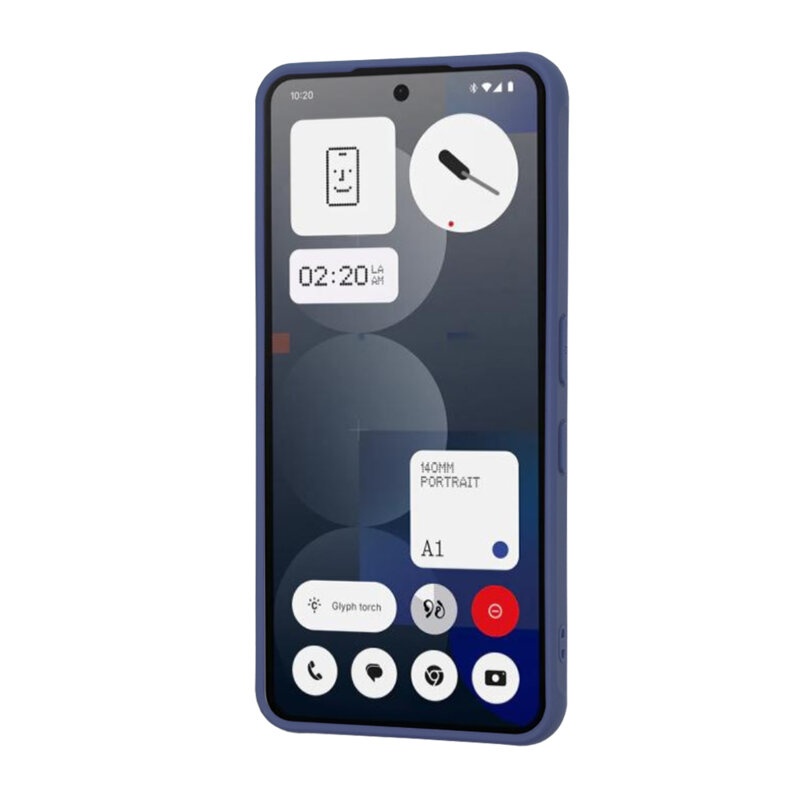 Husa pentru Nothing Phone (3a) Pro, SKYDDAR INNOVATION, Frosted MagSafe, Antisoc, set cu sticker, Bleumarin - 1 | YEO
