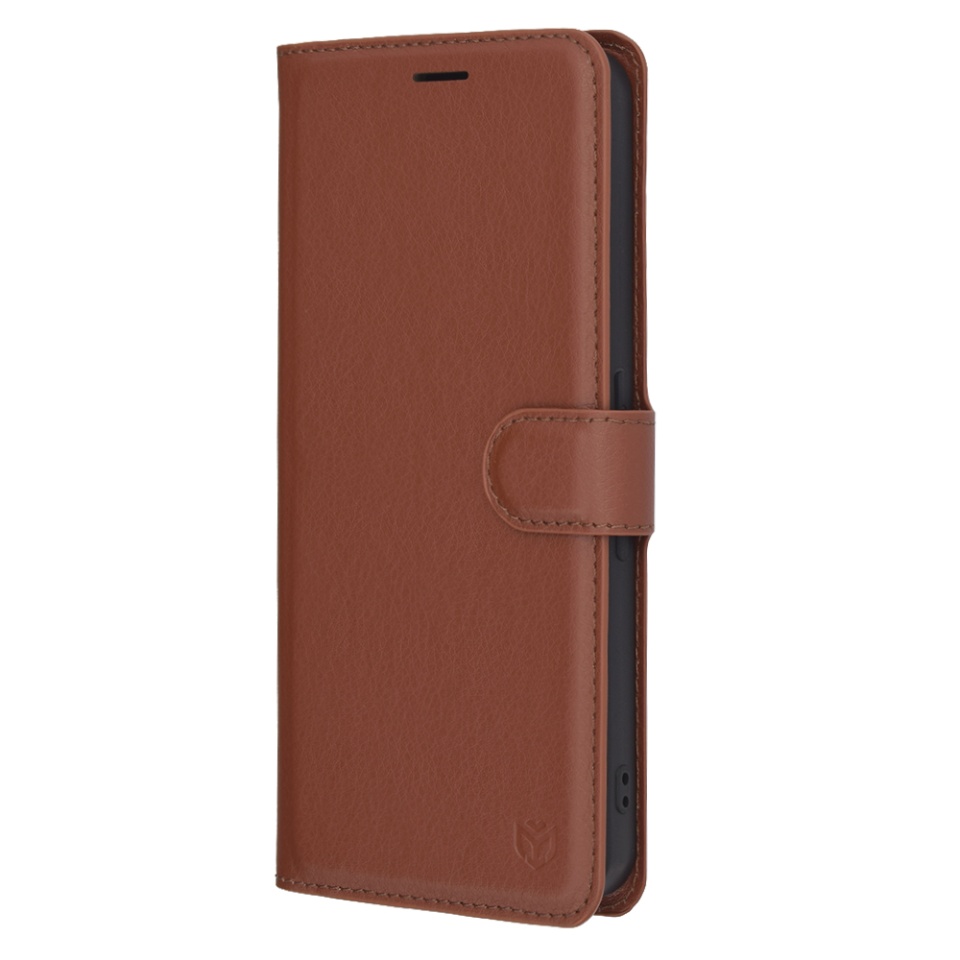 Husa pentru Nothing Phone (3a) Pro, SKYDDAR INNOVATION, Leather Wallet, tip Carte cu Portofel Interior, Finisaje Premium, set cu sticker, Maro - 3 | YEO