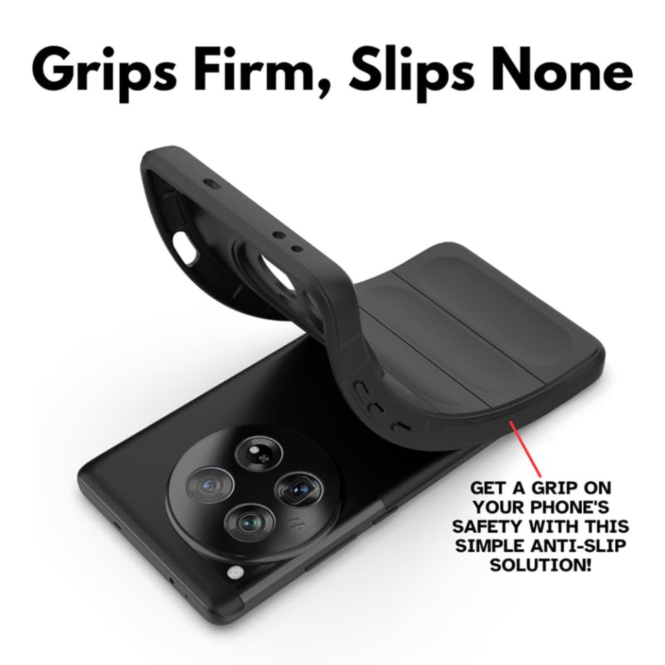 Husa pentru OnePlus 12, SKYDDAR INNOVATION, Magic Shield, din Silicon Mat, set cu sticker, Negru - 3 | YEO