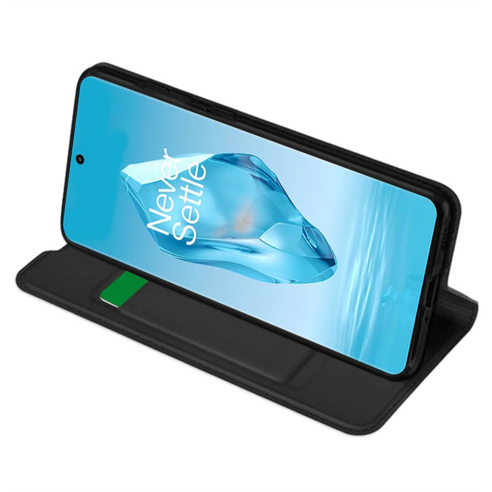 Husa pentru OnePlus 12R, SKYDDAR INNOVATION, Magskin Book, tip Carte cu Portofel Interior, set cu sticker, Negru - 1 | YEO