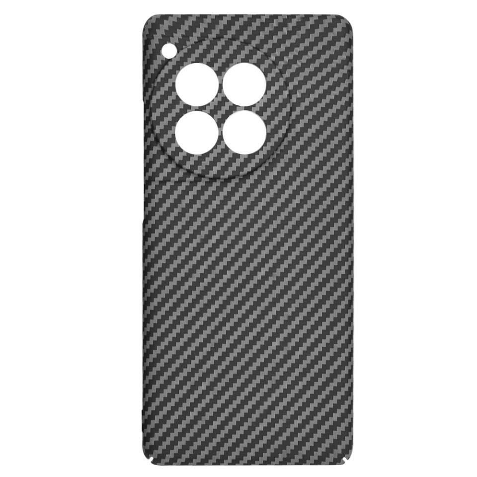 Husa pentru OnePlus 12R, SKYDDAR INNOVATION, textura carbon, Carbonite FiberShell, set cu sticker, Negru, - 3 | YEO