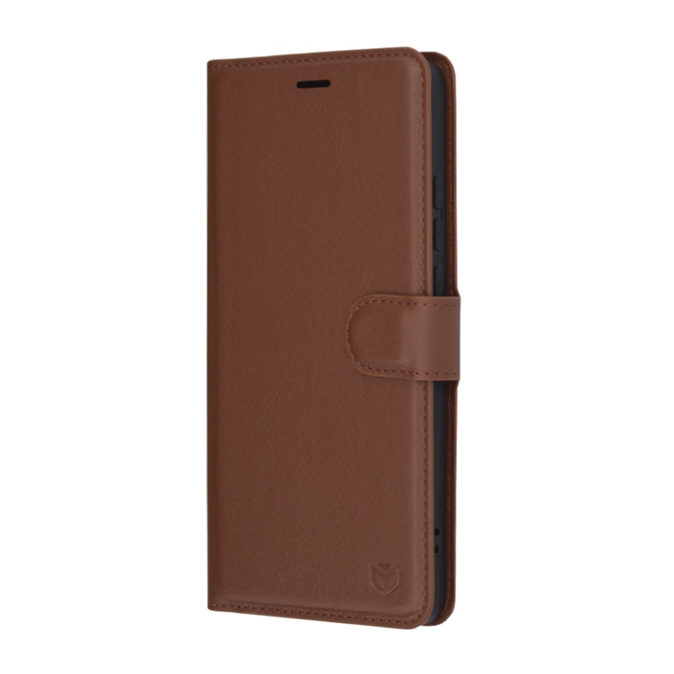 Husa pentru OnePlus Nord CE4 Lite, SKYDDAR INNOVATION, Leather Folio tip Carte, cu Portofel Interior, Finisaje Premium, set cu sticker, Maro - 3 | YEO