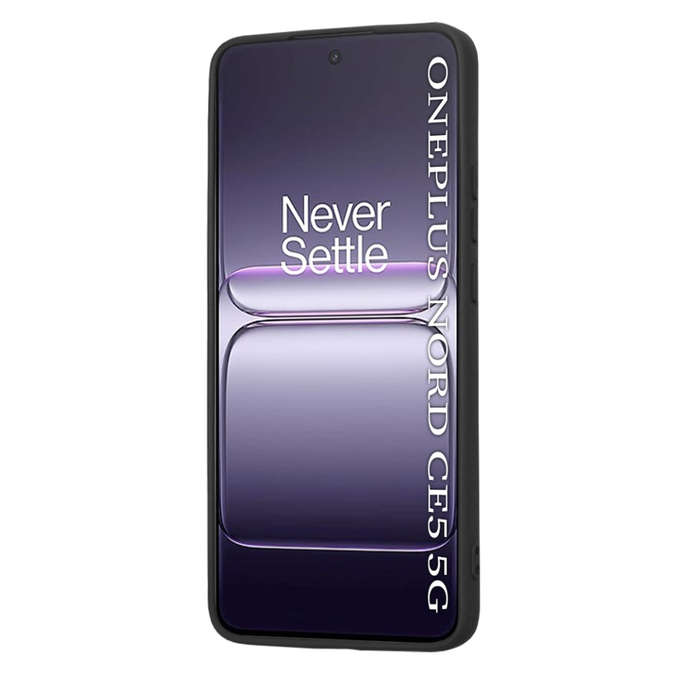 Husa pentru OnePlus Nord CE5, SKYDDAR INNOVATION, din Silicon Catifelat, SoftElegance, set cu sticker, Negru - 1 | YEO