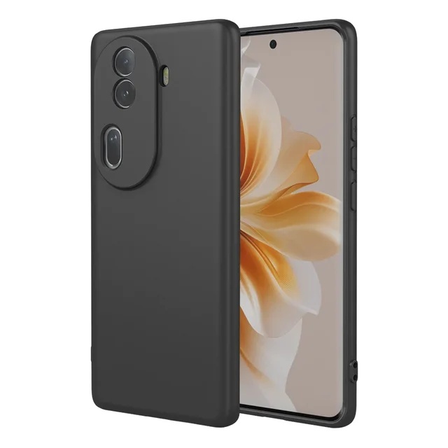 Husa pentru Oppo A40 4G / A60 5G din Silicon Catifelat, Protectie Premium, Skyddar SoftElegance - Negru
