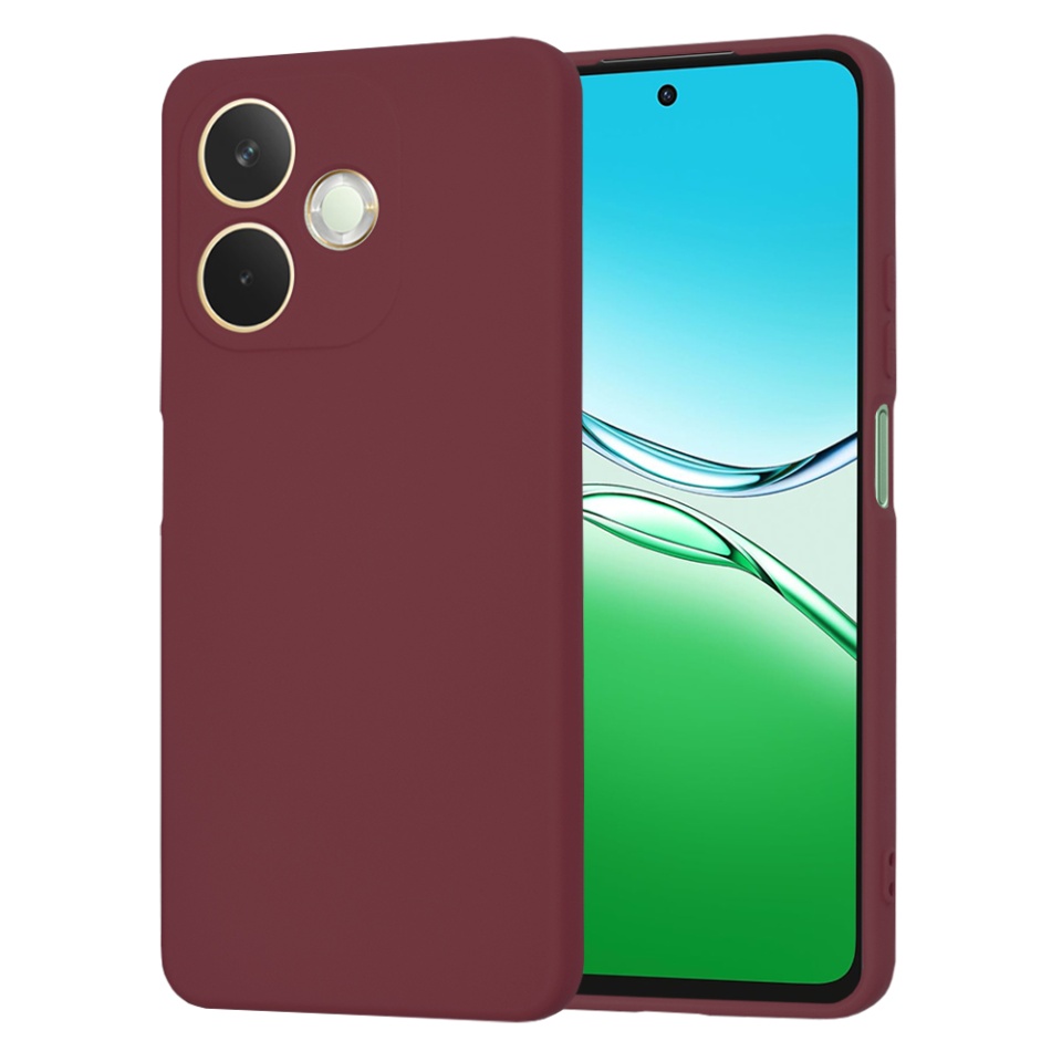 Husa pentru Oppo A5 Pro 5G / A5 Pro 4G, SKYDDAR INNOVATION, din Silicon Catifelat, SoftElegance , Bordo, set cu sticker