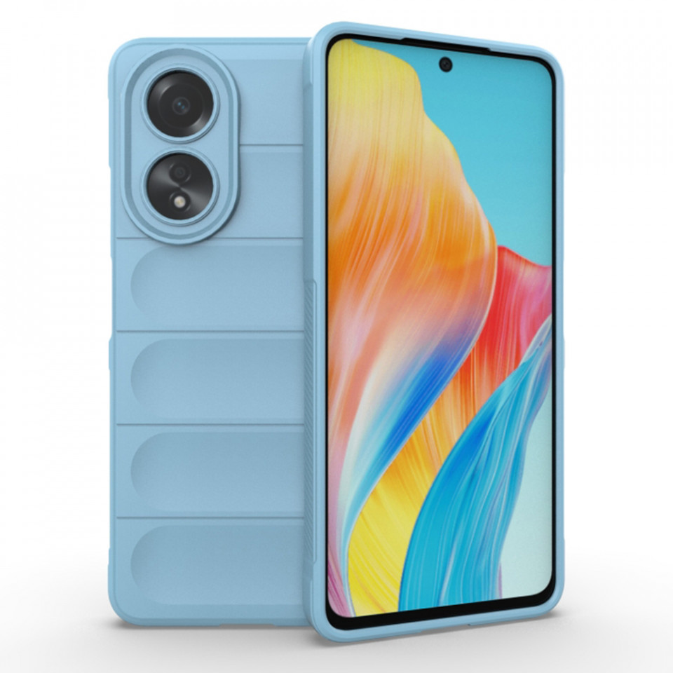 Husa pentru Oppo A58 4G eleganta, din silicon mat, SKDR Vogue - Bleu