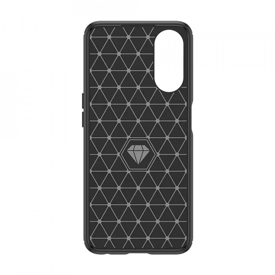 Husa pentru Oppo A58 5G / A78 5G din silicon, Slim, cu textura Fibra Carbon - Negru - 2 | YEO
