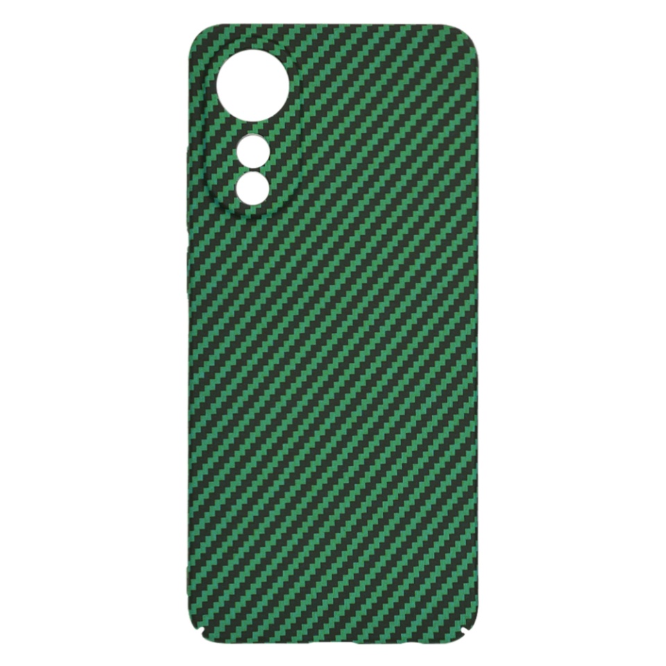 Husa pentru Oppo A78 4G, Finisaj Premium cu Textura de Carbon, Design Elegant, SKDR CarbonFlex - Verde - 3 | YEO