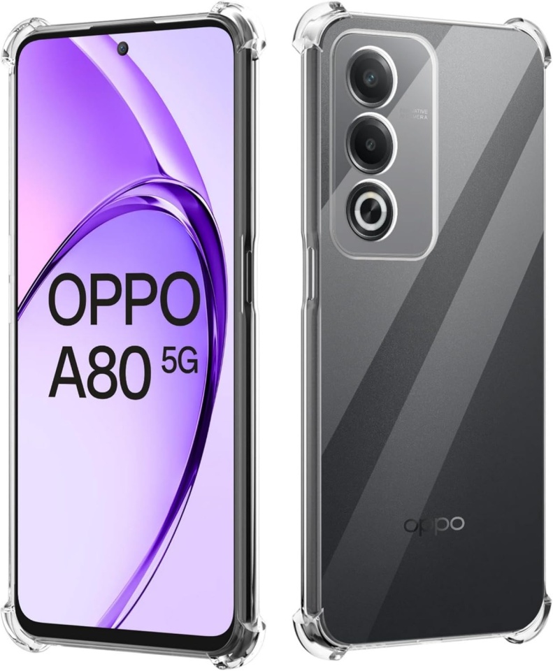 Husa pentru Oppo A80 5G din silicon slim, anti soc, Skyddar Shock - Transparenta