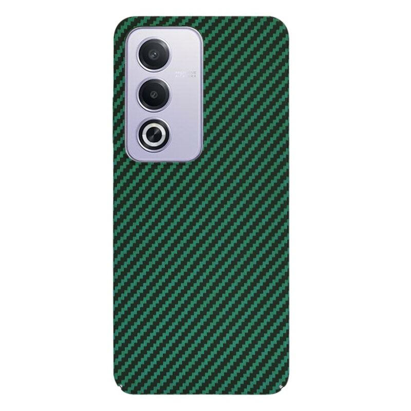 Husa pentru Oppo A80 5G, Finisaj Premium cu Textura de Carbon, Design Elegant, SKDR CarbonFlex - Verde - 1 | YEO