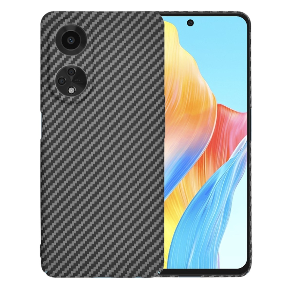 Husa pentru Oppo A98 5G, Finisaj Premium cu Textura de Carbon, Design Elegant, SKDR CarbonFlex - Negru