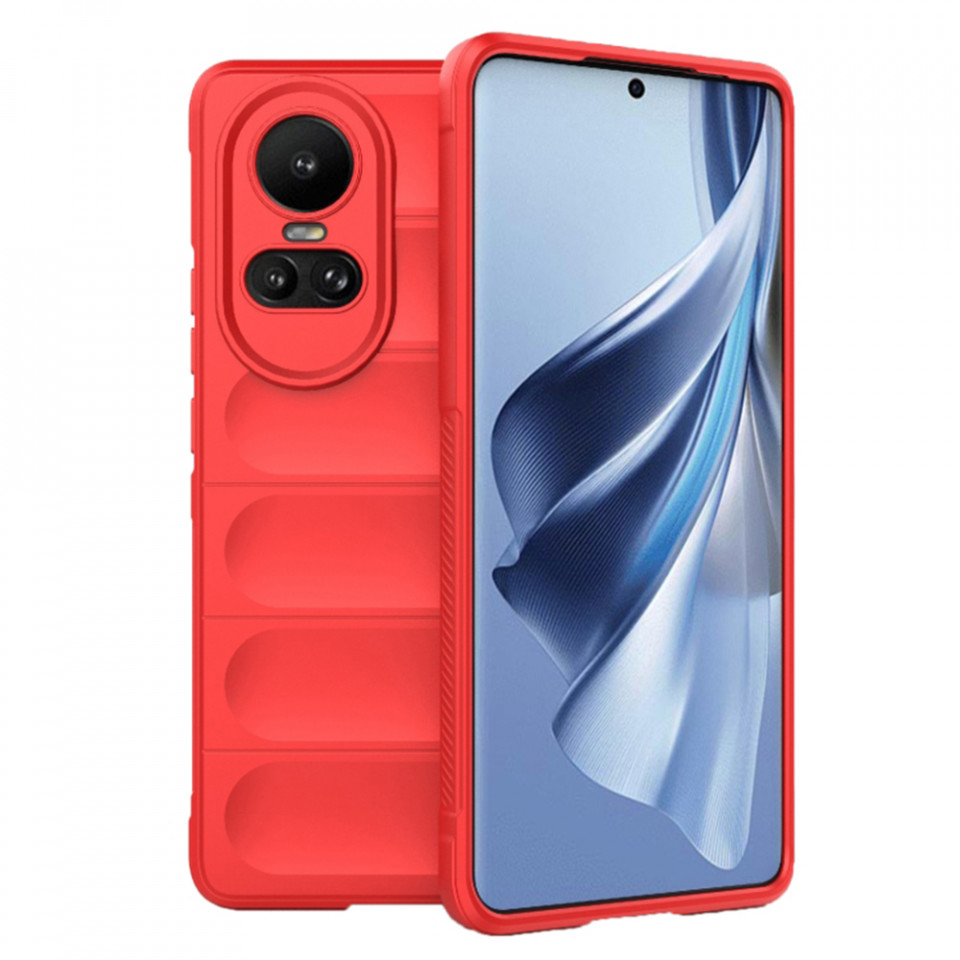 Husa pentru Oppo Reno10 / Reno10 Pro eleganta, din silicon mat, SKDR Vogue - Rosu