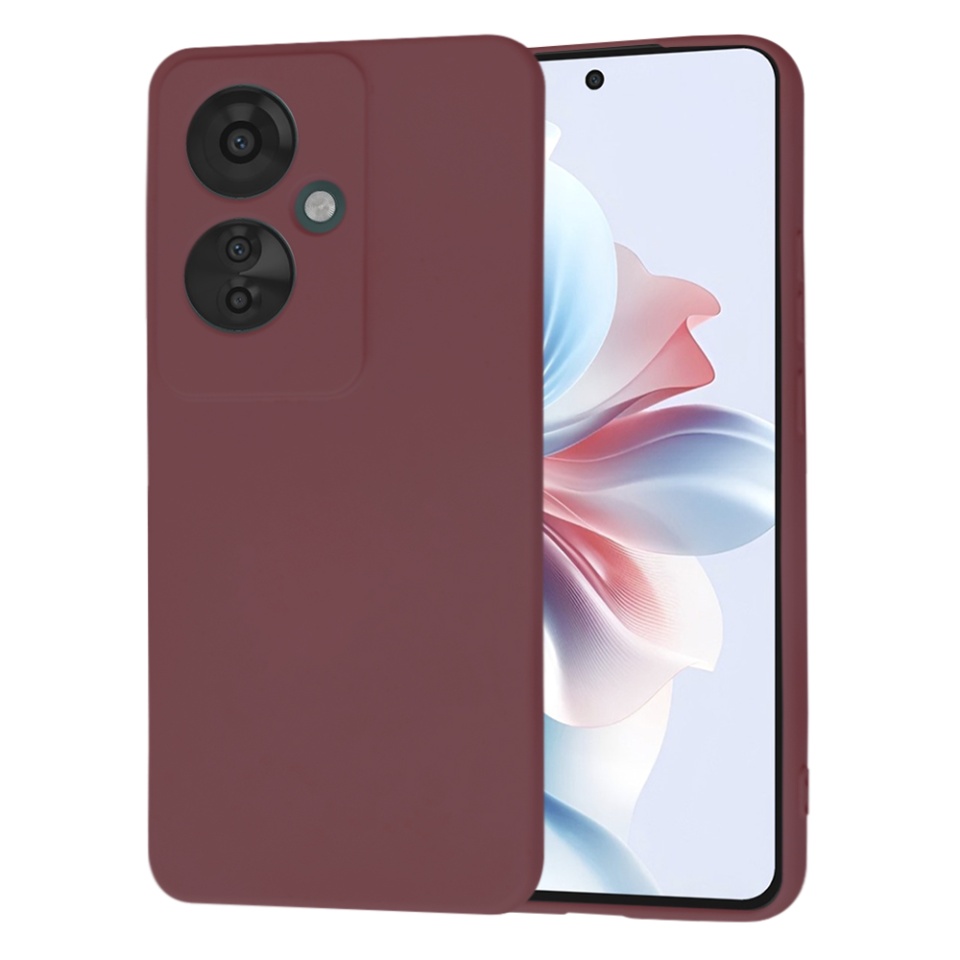 Husa pentru Oppo Reno11 F din Silicon Catifelat, Protectie Premium, Skyddar SoftElegance - Bordo