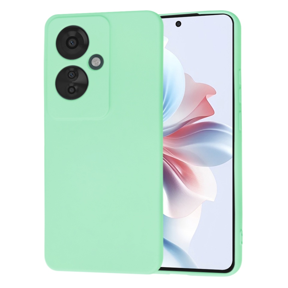 Husa pentru Oppo Reno11 F din Silicon Catifelat, Protectie Premium, Skyddar SoftElegance - Verde deschis
