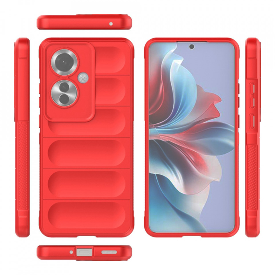Husa pentru Oppo Reno11 F eleganta, din silicon mat, SKDR Vogue - Rosu - 1 | YEO