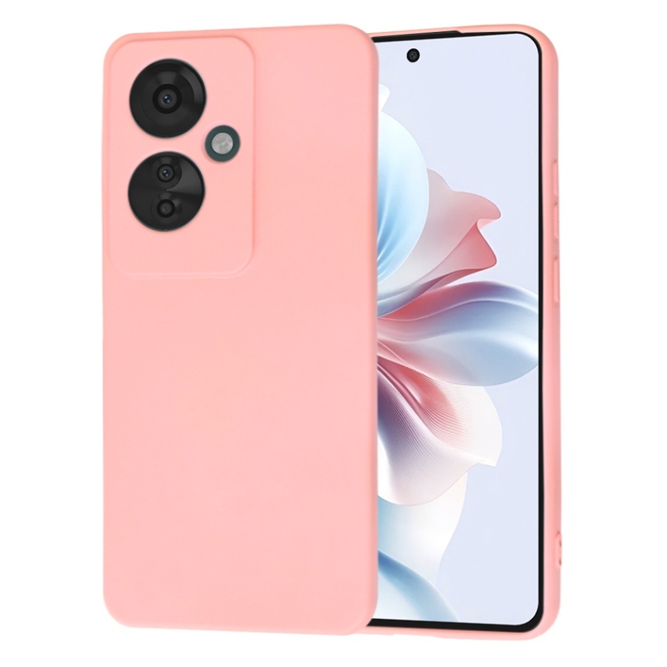 Husa pentru Oppo Reno11 F, SKYDDAR INNOVATION, din Silicon Catifelat, SoftElegance, set cu sticker, Roz