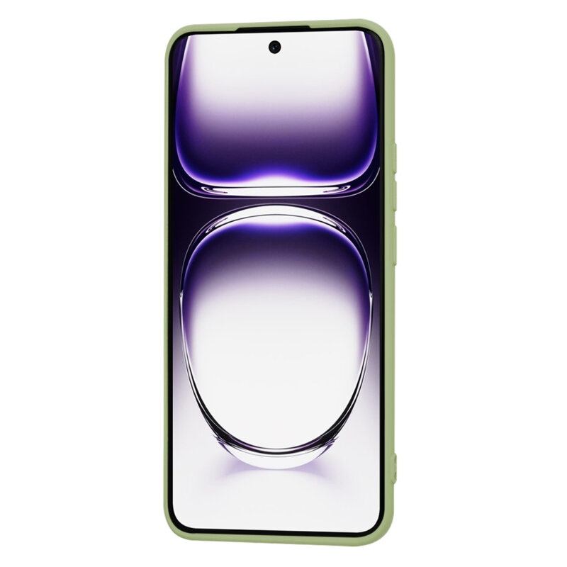 Husa pentru Oppo Reno12 din Silicon Catifelat, Protectie Premium, Skyddar SoftElegance - Verde - 1 | YEO
