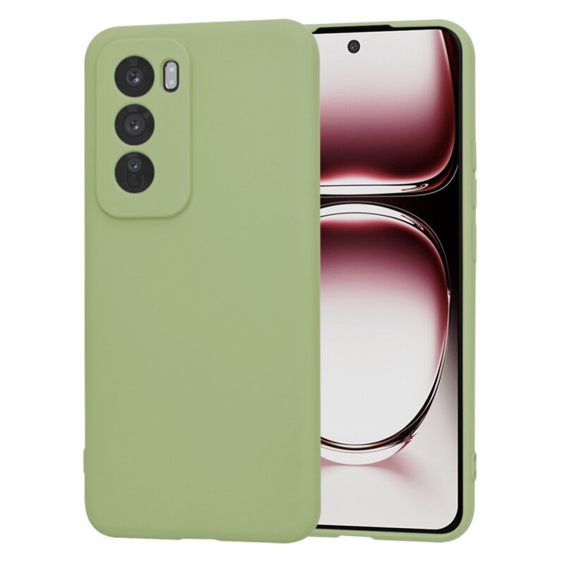 Husa pentru Oppo Reno12 Pro din Silicon Catifelat, Protectie Premium, Skyddar SoftElegance - Verde