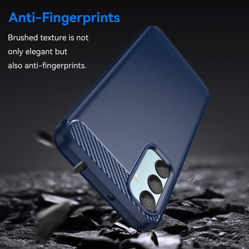 Husa pentru Oppo Reno12 Pro din Silicon Premium, Slim, cu textura Fibra Carbon - Negru - 2 | YEO