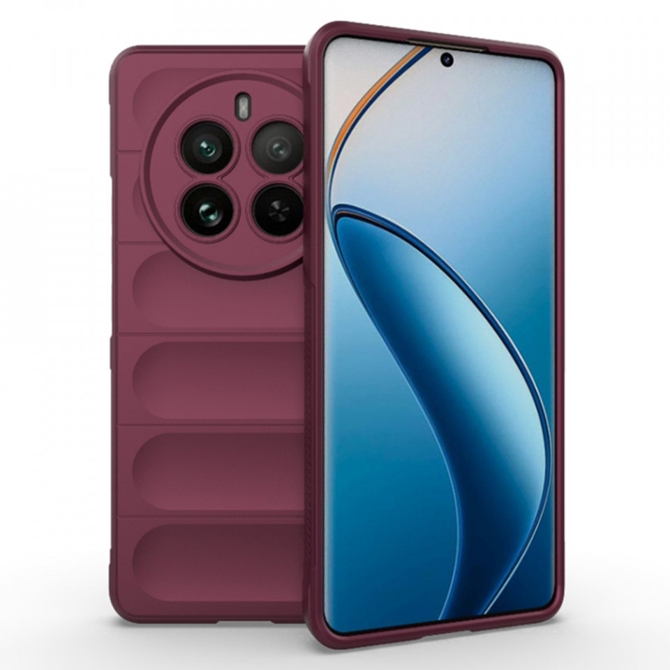 Husa pentru Realme 12 Pro / 12 Pro+ eleganta, din silicon mat, SKDR Vogue - Bordo