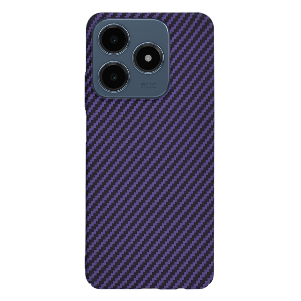Husa pentru Realme C63 / C61, Finisaj Premium cu Textura de Carbon, Design Elegant, SKDR CarbonFlex - Mov - 2 | YEO